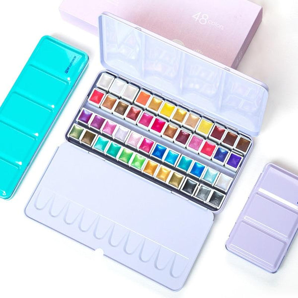 12/24/48 Colors Pearlescent Glitter Watercolor