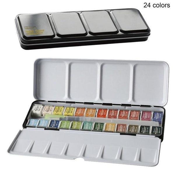 Professional 12/24/36/48 Colors Solid Watercolor