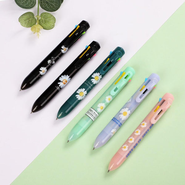 8 Color Cute Daisy Ballpoint Pen