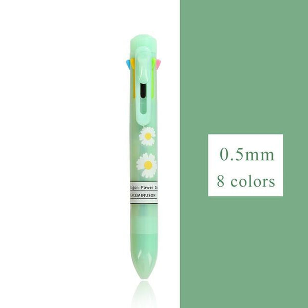 8 Color Cute Daisy Ballpoint Pen