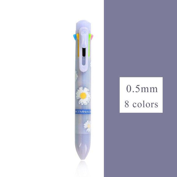 8 Color Cute Daisy Ballpoint Pen