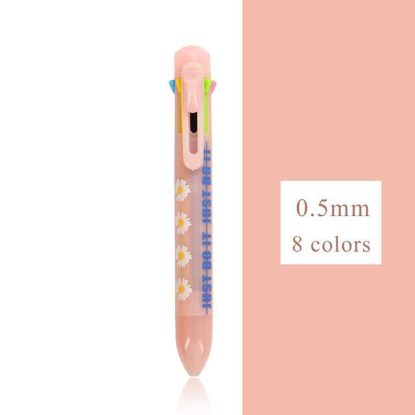 8 Color Cute Daisy Ballpoint Pen