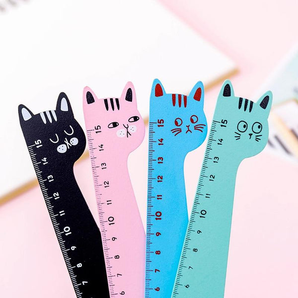 Cartoon Wooden Cat Ruler